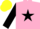Silk - Pink, black star, black sleeves, yellow cap