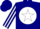 Silk - Navy blue, white ball, white star and stripe on sleeves, navy blue cap