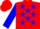 Silk - Red body, blue stars, blue arms, red cap