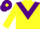 Silk - Yellow body, purple chevron, yellow arms, purple cap, yellow diamond