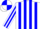 Silk - White body, blue striped, white arms, blue striped, white cap, blue quartered