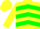Silk - Yellow body, green chevrons, yellow arms, green hooped, yellow cap
