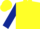 Silk - Yellow, dark blue spot, yellow chevrons on dark blue sleeves
