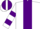 Silk - White, Purple stripe, purple Hoops On Sleeves