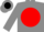 Silk - Gray, black ''c' on red ball