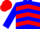 Silk - Blue, red chevrons, blue sleeves, red cap