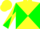 Silk - Yellow body,  green diabolo,  green arms, yellow diabolo, yellow cap