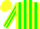 Silk - Yellow body, green striped, yellow arms, green striped, yellow cap