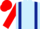 Silk - Light blue, dark blue braces, red sleeves and cap