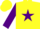 Silk - Yellow, purple star and sleeves, yellow cap