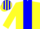Silk - Yellow, blue stripe, yellow sleeves, yellow cap, blue stripes