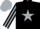 Silk - Black, silver star,striped sleeves,silver cap
