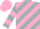 Silk - silver and pink diagonal stripes, hooped sleeves, pink cap