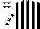 Silk - Black and white stripes, white sleeves, black stars, white cap, black stars