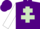 Silk - Purple, light green cross of lorraine, white sleeves