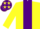 Silk - Yellow, purple stripe, yellow sleeves, purple cuffs and cap, yellow stars