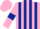 Silk - Pink and Dark Blue stripes, Pink sleeves, Dark Blue armlets