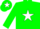 Silk - green, white star, green sleeves, white hoops, green cap, white star