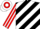 Silk - Black, red and white diagonal stripes, striped sleeves, hooped cap