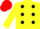 Silk - Yellow, black spots, yellow sleeves, red cap