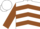 Silk - White, brown chevrons and sleeves, white cap