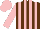 Silk - Brown and pink stripes, pink sleeves and cap