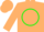 Silk - Tan, green circle design