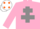Silk - Pink, Grey Cross of Lorraine, White cap, Orange spots