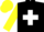 Silk - Black, white maltese cross, yellow sleeves and cap