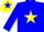 Silk - Blue, yellow star, blue sleeves, yellow cap, blue star