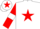 Silk - White, Red star, Red sleeves, White armlets, White cap, Red star