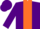 Silk - Purple, dayglo orange stripe and armbands, purple cap