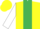 Silk - Yellow, emerald green stripe, white sleeves, yellow cap