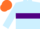 Silk - Light Blue, Purple Hoop, orange Cap