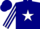 Silk - Navy blue, white 'dw', white star and stripe on sleeves, navy blue cap