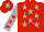 Silk - Red, silver stars, silver sleeves, red stars, red cap, silver star