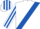 Silk - White, Royal Blue sash, striped sleeves and cap