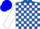Silk - Royal blue, white blocks on sleeves, blue cap