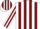 Silk - White, burgundy stripes