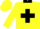 Silk - Yellow, black maltese cross, collar and armbands, yellow cap