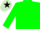 Silk - Large Green, Black chevrons, Light Green cap, Black star
