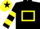 Silk - Black, Yellow hollow box, hooped sleeves, Yellow cap, Black star