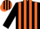 Silk - Black and orange stripes, black sleeves, striped cap