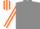 Silk - Grey, white 'v' bib, white and orange striped sleeves and cap