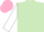 Silk - Light green, pink crossed sashes, white sleeves, pink cap