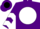 Silk - Purple, black rp on white ball, white chevrons on slvs