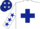 Silk - White, dark blue cross belts, white sleeves, dark blue stars, dark blue cap, white stars