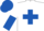 Silk - White, royal blue maltese cross, royal blue sleeves, halved cap