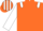 Silk - Orange, white epaulettes and sleeves, striped cap