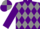 Silk - Purple and grey diamonds, quartered cap